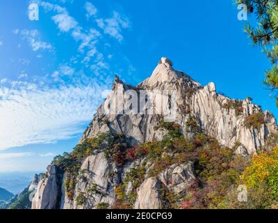 Peaks of Bukhansan national park near Seoul, Republic of Korea Stock Photo