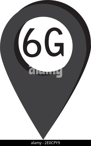 6g internet icon. icon for mobile phone or smart device Stock Vector