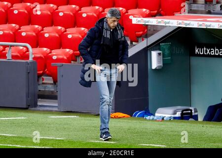 Bilbao, Spain. December 31, 2020. Imanol Alguacil during the La Liga match between Athletic Club Bilbao and Real Sociedad CF played at San Mames Stadium. Credit: Ion Alcoba/Capturasport/Alamy Live News Stock Photo