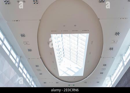 Modern skylight architecture in Yorkdale Mall, Toronto, Canada