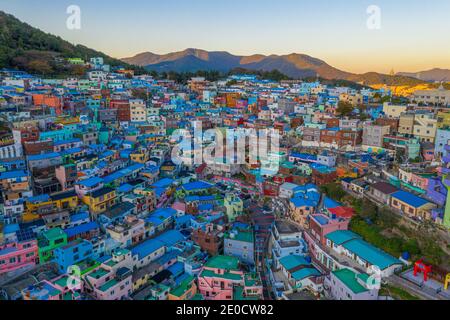 Aerial view of Gamcheon cultural village in Busan, Republic of Korea Stock Photo