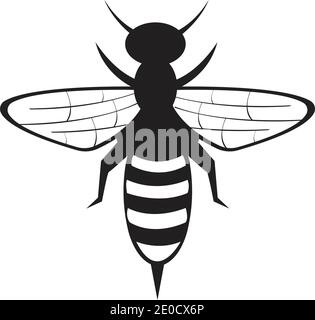 Bee logo vector icon illustration Stock Vector