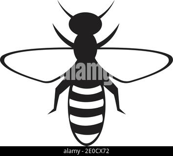 Bee logo vector icon illustration Stock Vector