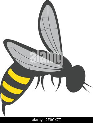 Bee logo vector icon illustration Stock Vector