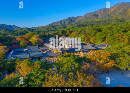 Aerial view of Bulguksa temple near Gyeongju, Republic of Korea Stock Photo