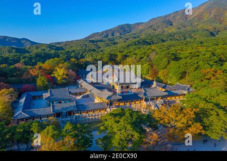 Aerial view of Bulguksa temple near Gyeongju, Republic of Korea Stock Photo