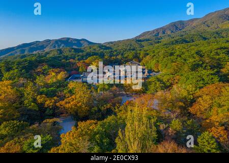 Aerial view of Bulguksa temple near Gyeongju, Republic of Korea Stock Photo