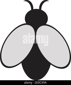 Bee logo vector icon illustration Stock Vector