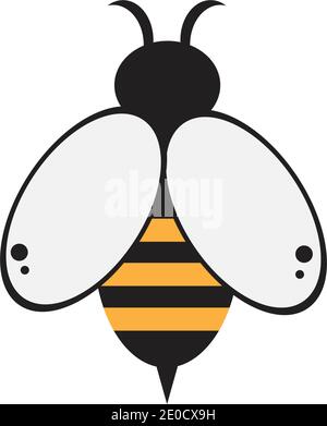 Bee logo vector icon illustration Stock Vector