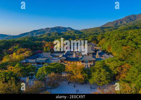 Aerial view of Bulguksa temple near Gyeongju, Republic of Korea Stock Photo