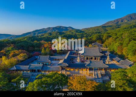 Aerial view of Bulguksa temple near Gyeongju, Republic of Korea Stock Photo