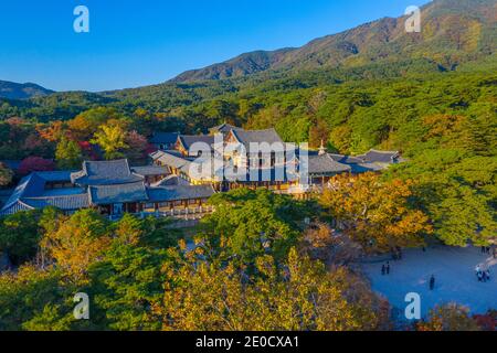 Aerial view of Bulguksa temple near Gyeongju, Republic of Korea Stock Photo