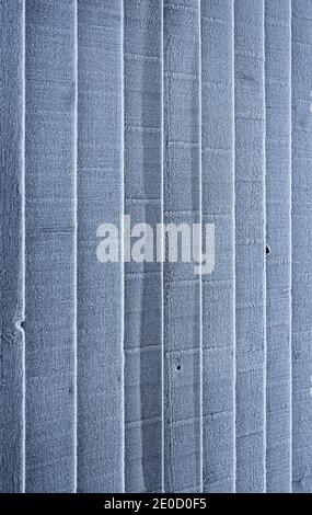 frozen timber garden fence background, norfolk, england Stock Photo