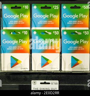 Giftcard do jogo de Google imagem de stock editorial. Imagem de