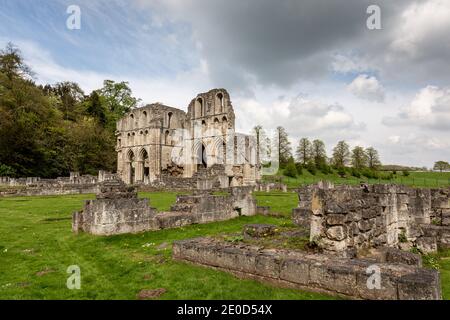 The ruins of Roche Abbey Cistercian monastery, Maltby near Rotherham, South Yorkshire, England, UK Stock Photo