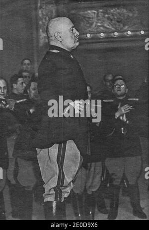 ROME, ITALY - 1940s: Benito Mussolini-Duce. Benito Amilcare Andrea Mussolini (29 July 1883 28 April 1945) was an Italian politician and journalist. Stock Photo