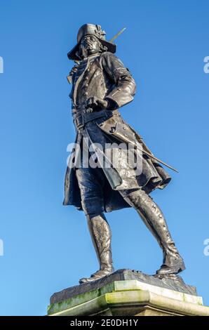 Westerham General Wolfe statue Stock Photo