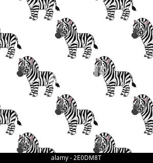 Colored seamless pattern with cute cartoon character. Simple flat vector illustration isolated on white background. Design wallpaper, fabric, wrapping Stock Vector