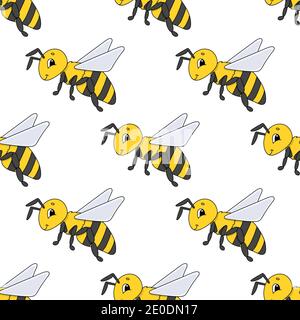 Colored seamless pattern with cute cartoon character. Simple flat vector illustration isolated on white background. Design wallpaper, fabric, wrapping Stock Vector
