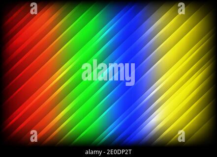 Abstract shining multicolor background with diagonal stripes. Stock Vector