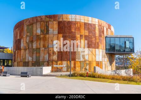 Oil Tank culture park at Seoul presents repurposed oil storage tanks as cultural venues, Republic of Korea Stock Photo