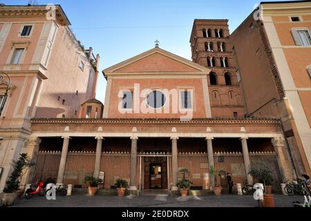 Basilica of San Lorenzo in Lucina, Rome, Italy Stock Photo