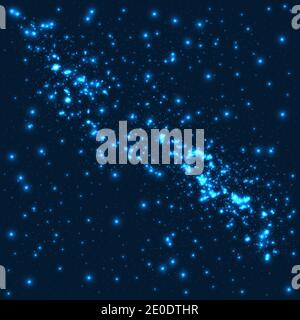 Night starry clear sky with the milky way. Stock Vector