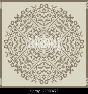 Mandala. Round colorful Ornament Pattern. Decorative elements. Stock Vector