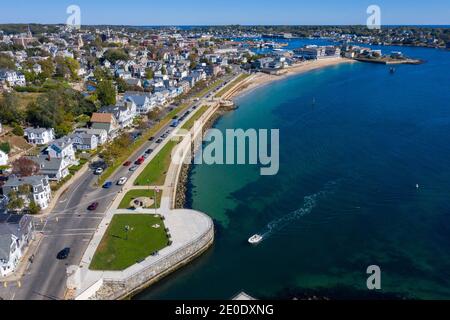 Stacy Boulevard, Pavilion Beach, Gloucester, MA, USA Stock Photo