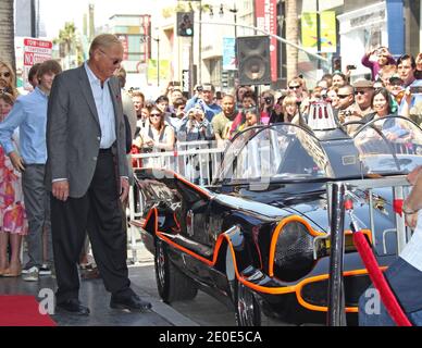 Adam West, The Batmobile, Adam West honored with his own Star on the Hollywood Walk of Fame in Hollywood, Los Angeles, CA, USA on April 5, 2012. (Pictured: Adam West, The Batmobile). Photo by Baxter/ABACAPRESS.COM Stock Photo