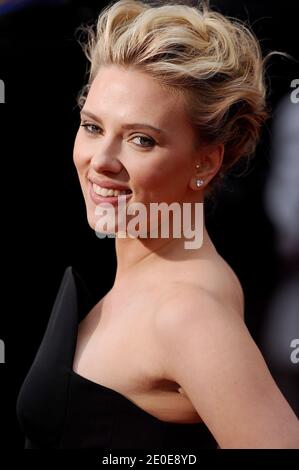 Scarlett Johansson arrives at the premiere of Marvel Studios The Avengers at the El Capitan Theatre in Los Angeles, CA, USA, April 11, 2012. Photo by Lionel Hahn/ABACAPRESS.COM Stock Photo