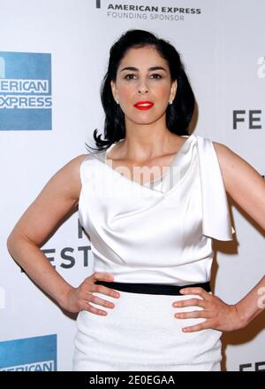 Sarah Silverman poses at the Tribeca Film Festival premiere of Take