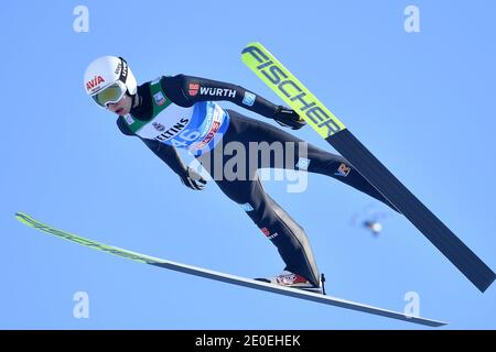 Martin HAMANN (GER), jump, action. Ski jumping, 69th International Four Hills Tournament 2020/21. Qualification for the New Year's event in Garmisch Partenkirchen on December 31, 2020. | usage worldwide Stock Photo