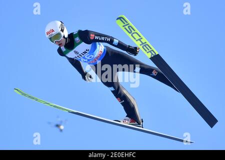 Martin HAMANN (GER), jump, action. Ski jumping, 69th International Four Hills Tournament 2020/21. Qualification for the New Year's event in Garmisch Partenkirchen on December 31, 2020. | usage worldwide Stock Photo
