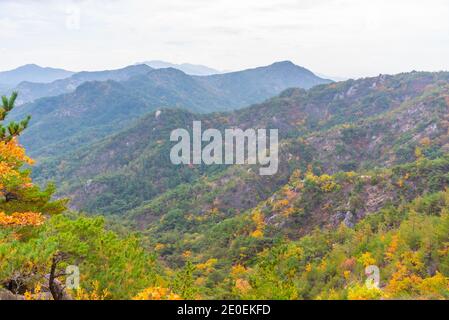 Aerial view of Namsan national park in republic of Korea Stock Photo