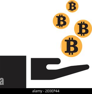 Bitcoin icon vector illustration design Stock Vector