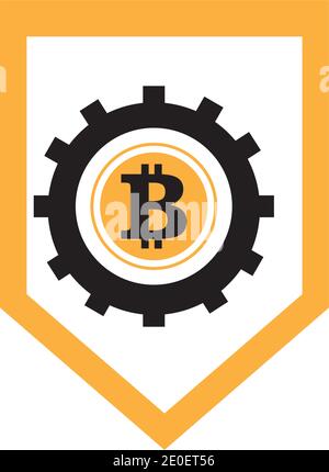 Bitcoin icon vector illustration design Stock Vector