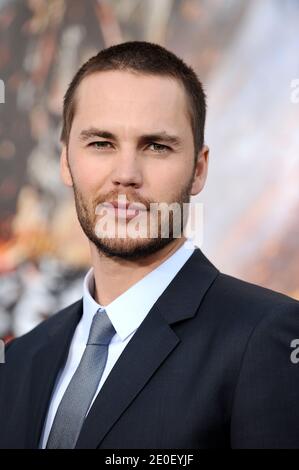 Taylor Kitsch arrives at the premiere of Universal Pictures 'Battleship' at the Nokia Theatre in Los Angeles, CA, USA on May 10, 2012. Photo by Lionel Hahn/ABACAPRESS.COM Stock Photo