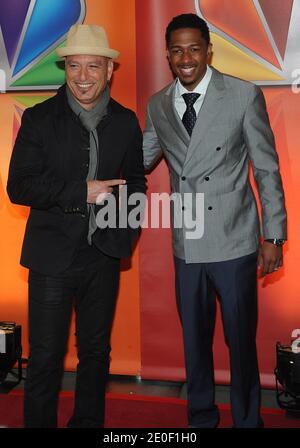 Howie Mandel and Nick Cannon attends the 2012 NBC Upfornt at Radio City Music Hall in New York City, NY, USA on May 14, 2012. Photo by Brad Barket/ABACAPRESS.COM Stock Photo