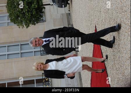 Catherine Ceylac and Claude Serillon leave the Elysee Palace after Hollande's inauguration, in Paris, France on May 15, 2012. Photo by Mousse/ABACAPRESS.COM Stock Photo