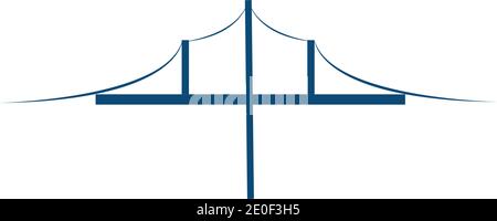 Bridge Logo Template vector icon illustration design Stock Vector