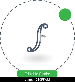 forte vector icon editable stroke outline icons for web and mobile Stock Vector