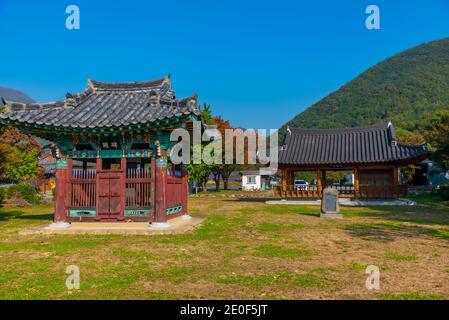 Wooden pavilion at Dongnakdang, Republic of Korea Stock Photo