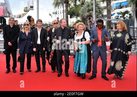 The 'Paradies : Liebe' film crew, director Ulrich Seidl, austrian actress Margarethe, actor Peter Kazungu and austrian actress Inge Maux arriving at the screening of 'Paradies : Liebe' presented in competiton at the 65th Cannes film festival, in Cannes, southern France, on May 18, 2012. Photo by Aurore Marechal/ABACAPRESS.COM Stock Photo