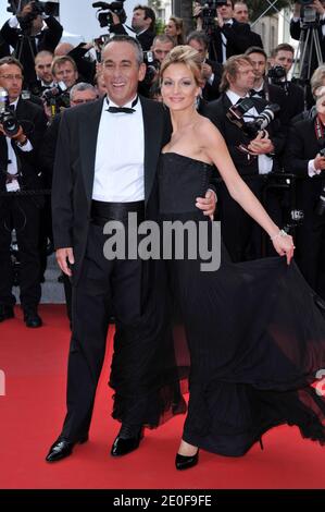 Thierry Ardisson and his girlfriend Audrey Crespo-Mara arriving at the Lawless screening held at the Palais Des Festivals as part of the 65th International Cannes Film Festival in Cannes, France on May 19, 2012. Photo by Aurore Marechal/ABACAPRESS.COM Stock Photo