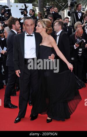 Thierry Ardisson and his girlfriend Audrey Crespo-Mara arriving at the Lawless screening held at the Palais Des Festivals as part of the 65th International Cannes Film Festival in Cannes, France on May 19, 2012. Photo by Aurore Marechal/ABACAPRESS.COM Stock Photo