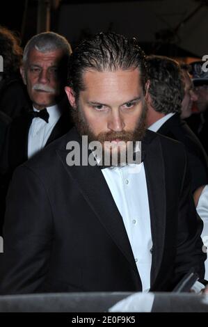 Tom Hardy leaving from during the premiere of 'Lawless' at the 65th Cannes film festival, in Cannes, southern France, on May 19, 2012. Photo by Aurore Marechal/ABACAPRESS.COM Stock Photo
