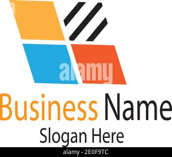 Business finance logo and symbols vector concept illustration Stock Vector
