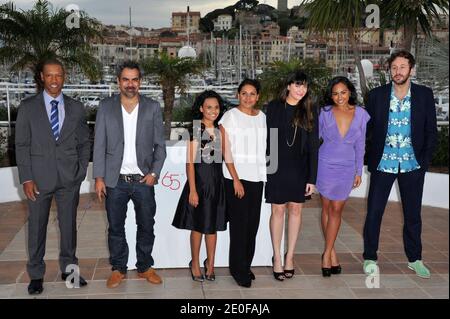 Actor Tory Kittles, director Wayne Blair, actress Miranda Tapsell, actress Deborah Mailman, actress Sharl Sebbens, actress Jessica Mauboy and actor Chris O'Dowd posing during the 'The Sapphires' photocall at the 65th Cannes film festival, in Cannes, southern France, on May 20, 2012. Photo by Aurore Marechal/ABACAPRESS.COM Stock Photo