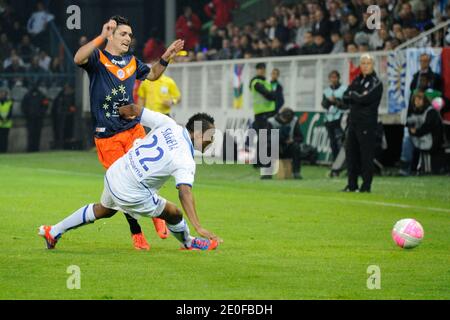 Montpellier's Remy Cabella during the French First League soccer match, AJ Auxerre Vs Montpellier HSC at Abbe-Deschamps stadium in Auxerre, France on May 20th, 2012. Montpellier won 2-1. Photo by Henri Szwarc/ABACAPRESS.COM Stock Photo